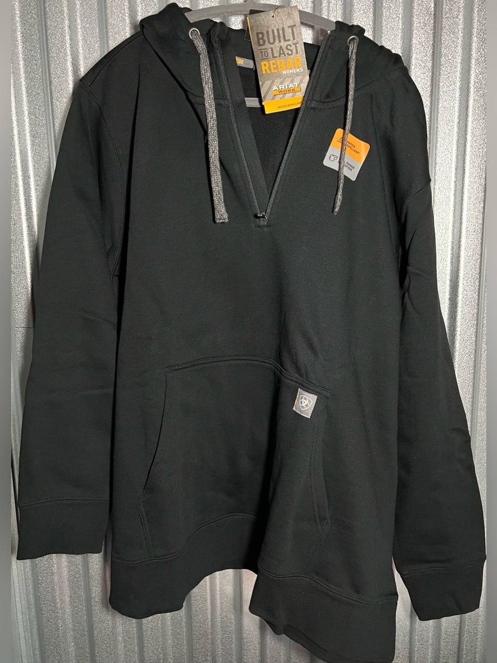 Ariat Rebar 1/4 zip Hoodie in Black 3x NWT - Picture 1 of 5